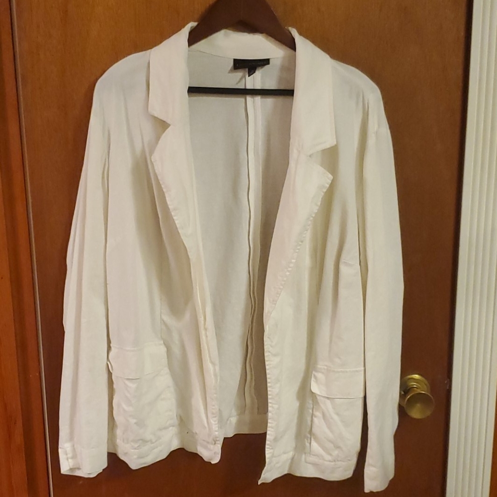 Lane bryant lightweight linen jacket off white 20